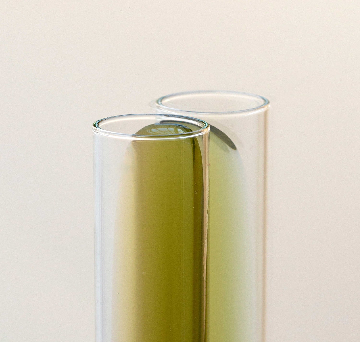 Green test tubes